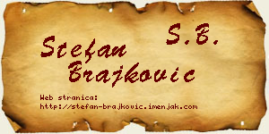 Stefan Brajković vizit kartica